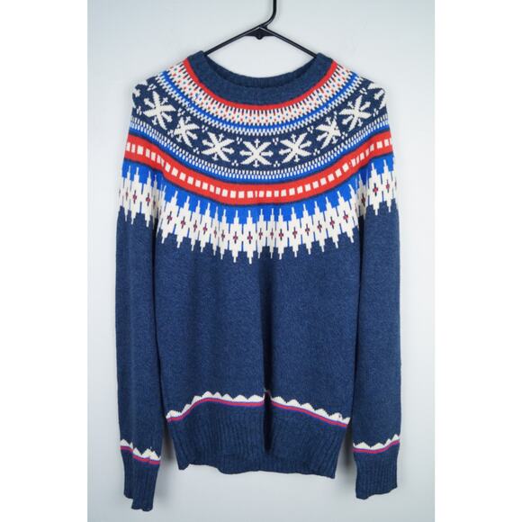 American Eagle Men's Fair Isle‎ Sweater Cotton Wool Blend Christmas Crew Small - Picture 1 of 11